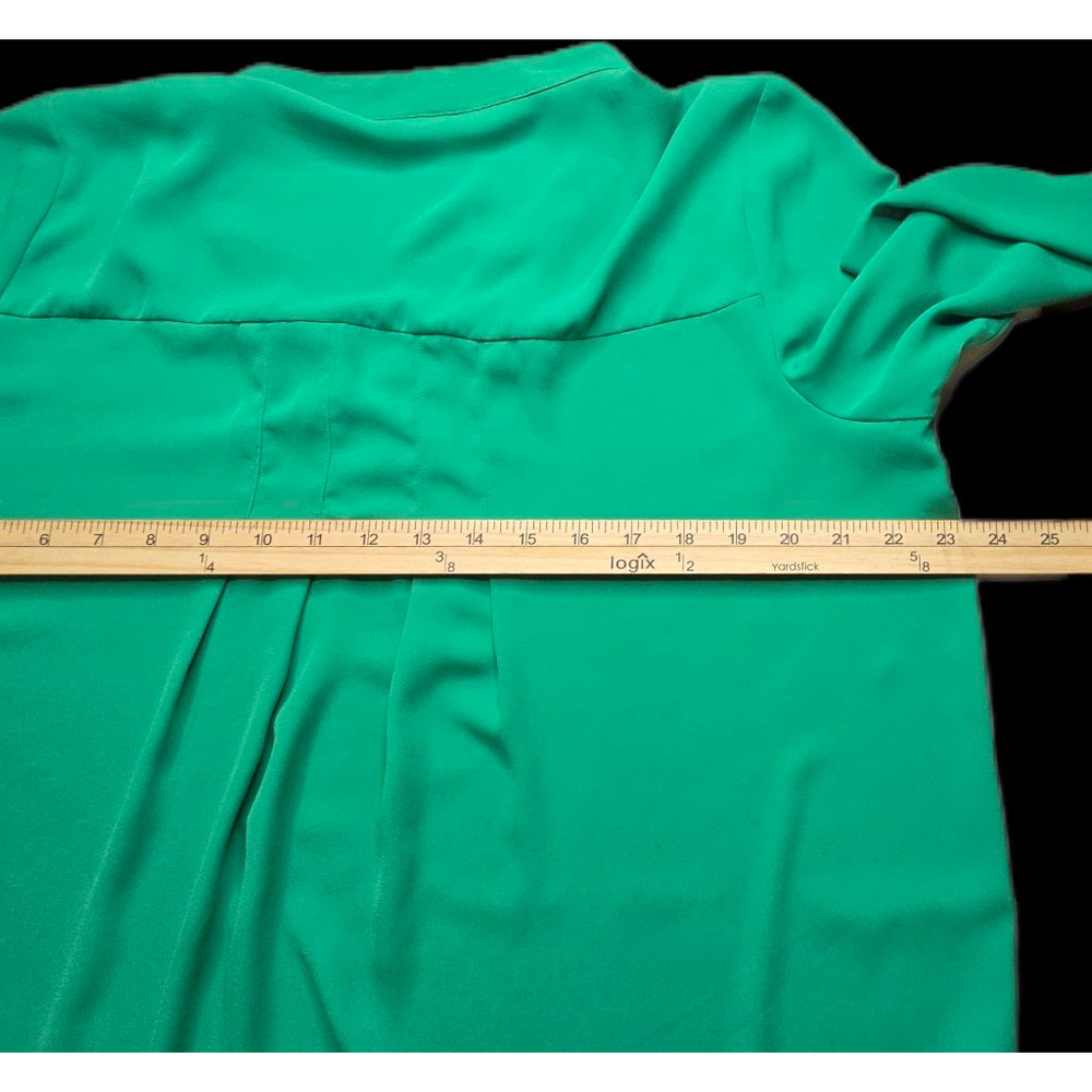 The Limited XL Green Tunic Blouse Long Sleeve V Neck Flowy Top - Picture 9 of 11